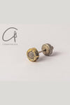 Parts of Four Mini Stud Earrings 1035-9- DA10KW+DIA PPOF18